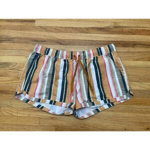 Prana Mariya Women's Shorts Swim Beach Swimwear Drawstring L White Striped